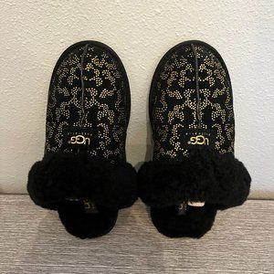 UGGs Women's Scuffette with Gold Swirls